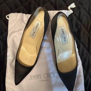 Jimmy Choo Heels- Black Silk